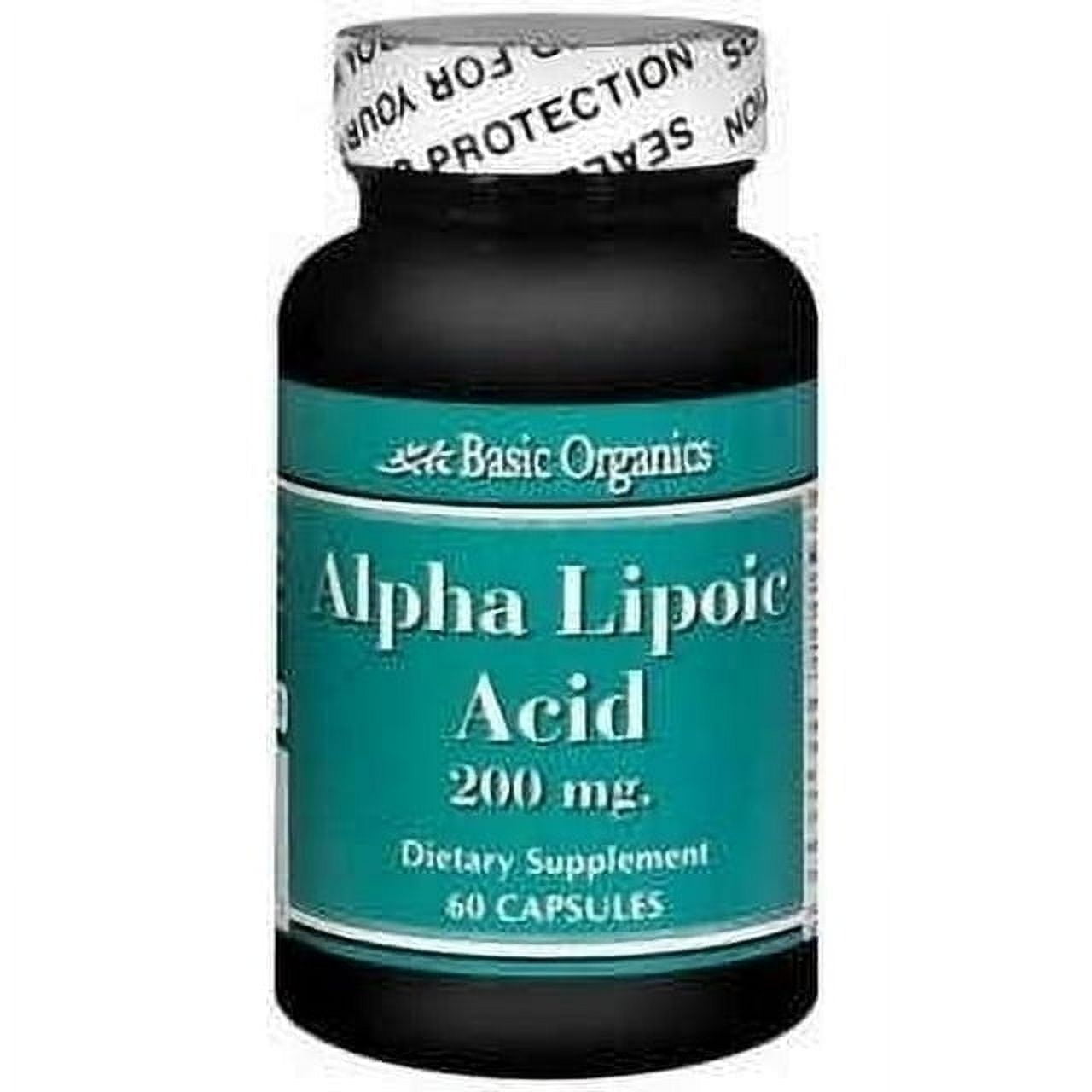 Basic Organics Alppha Lipoic Aicd Caplets 200 Mg 60 Ct