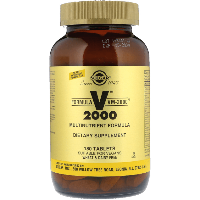 Solgar Formula VM-2000 180 Tablets (Multinutrient System)