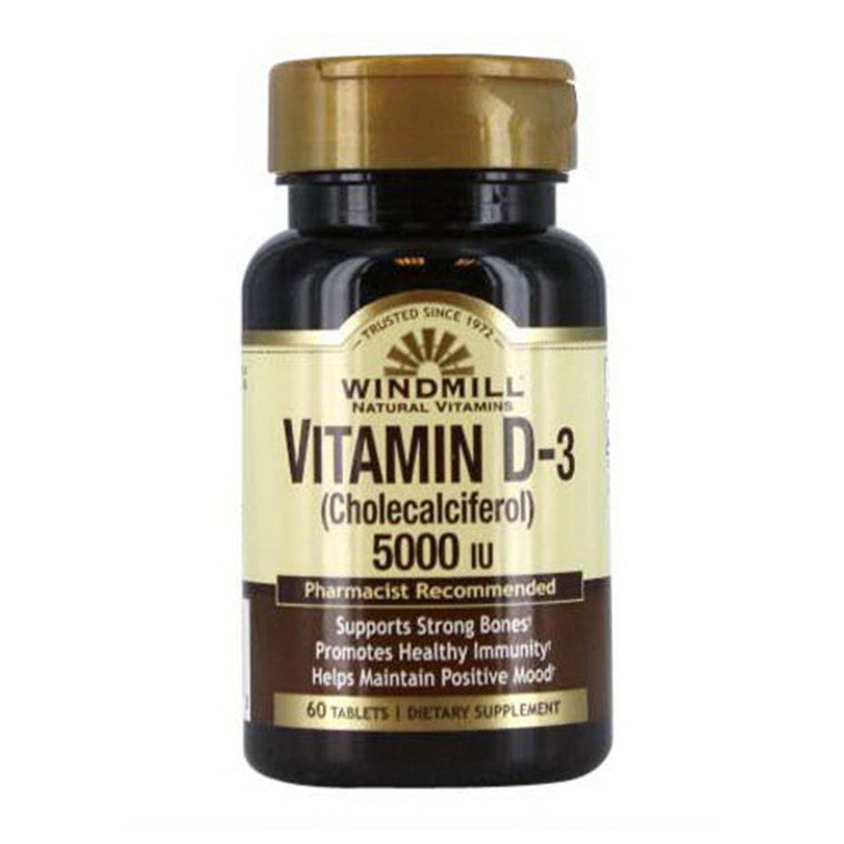 Windmill® Vitamin D-3 – High Potency 5000 IU Tablets