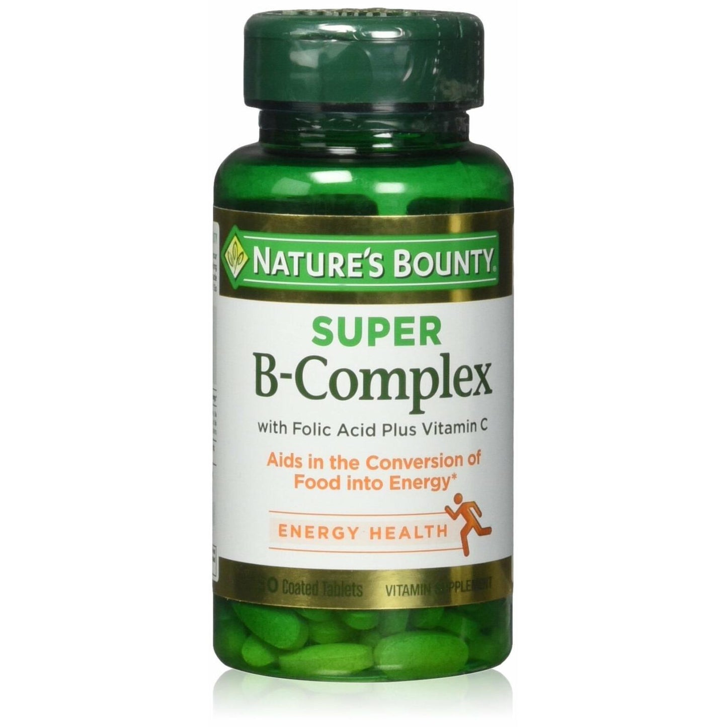 Nature's Bounty Super B Complex With Folic Acid Plus Vitamin C Tablets