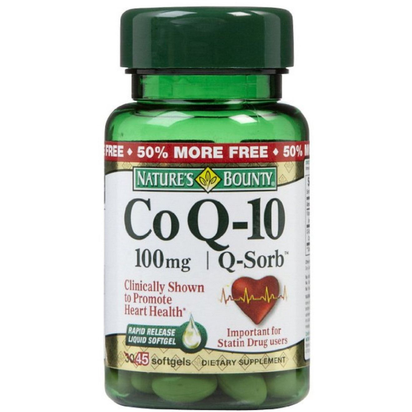 Nature's Bounty® CoQ10 100 mg Rapid-Release Gelcap SFG, 45 EA