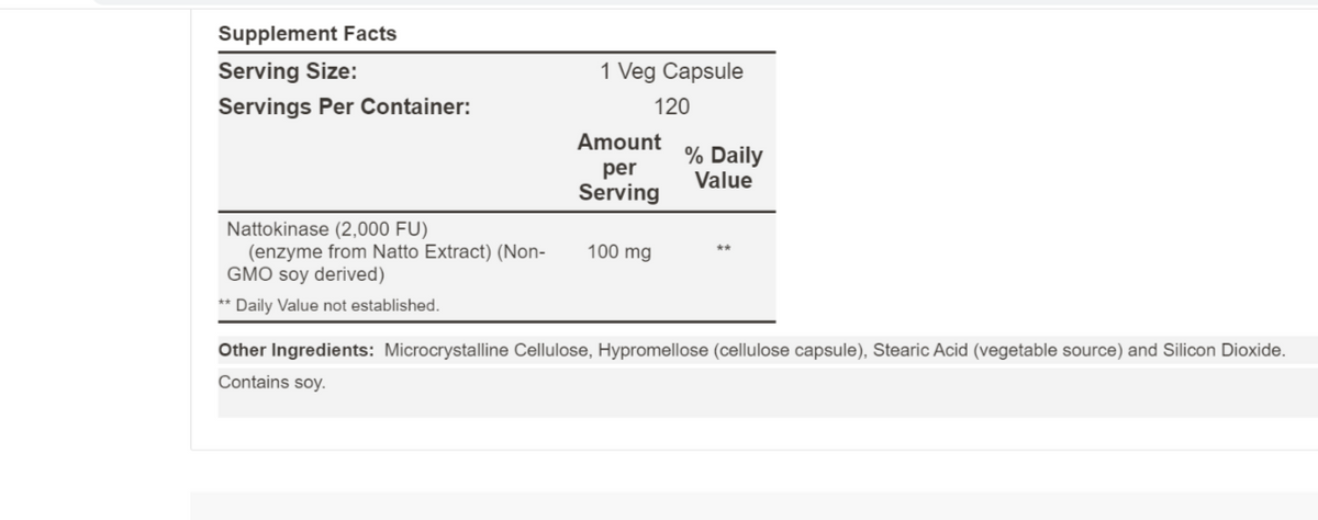 NOW Foods Nattokinase 100mg – 2,000 FU | 60 Veg Caps | Circulation & Cardiovascular Support | Non-GMO