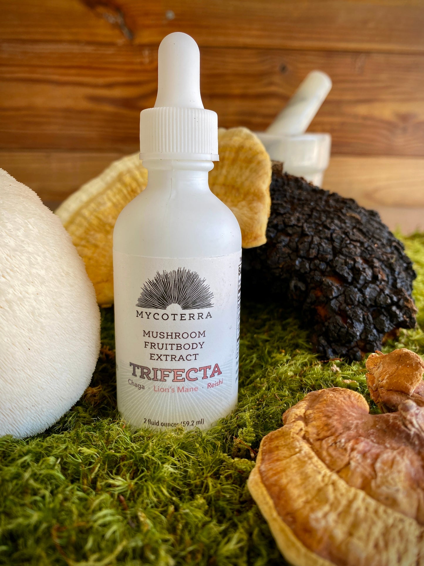 Organic Trifecta Blend Mushroom Tincture 2oz.