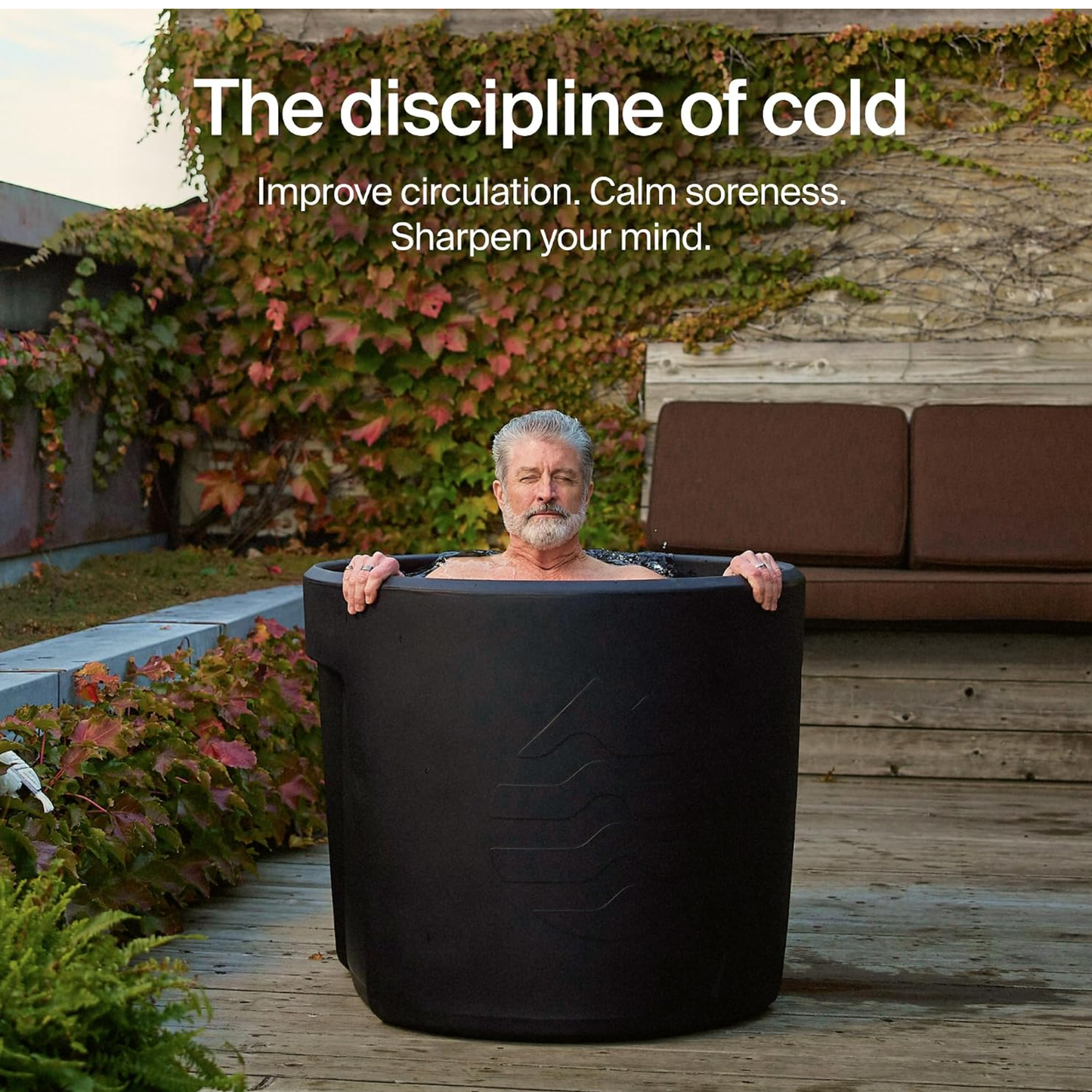 Ice Barrel 300 Insulated Cold Plunge Tub Built-in Chiller Ports (Black)