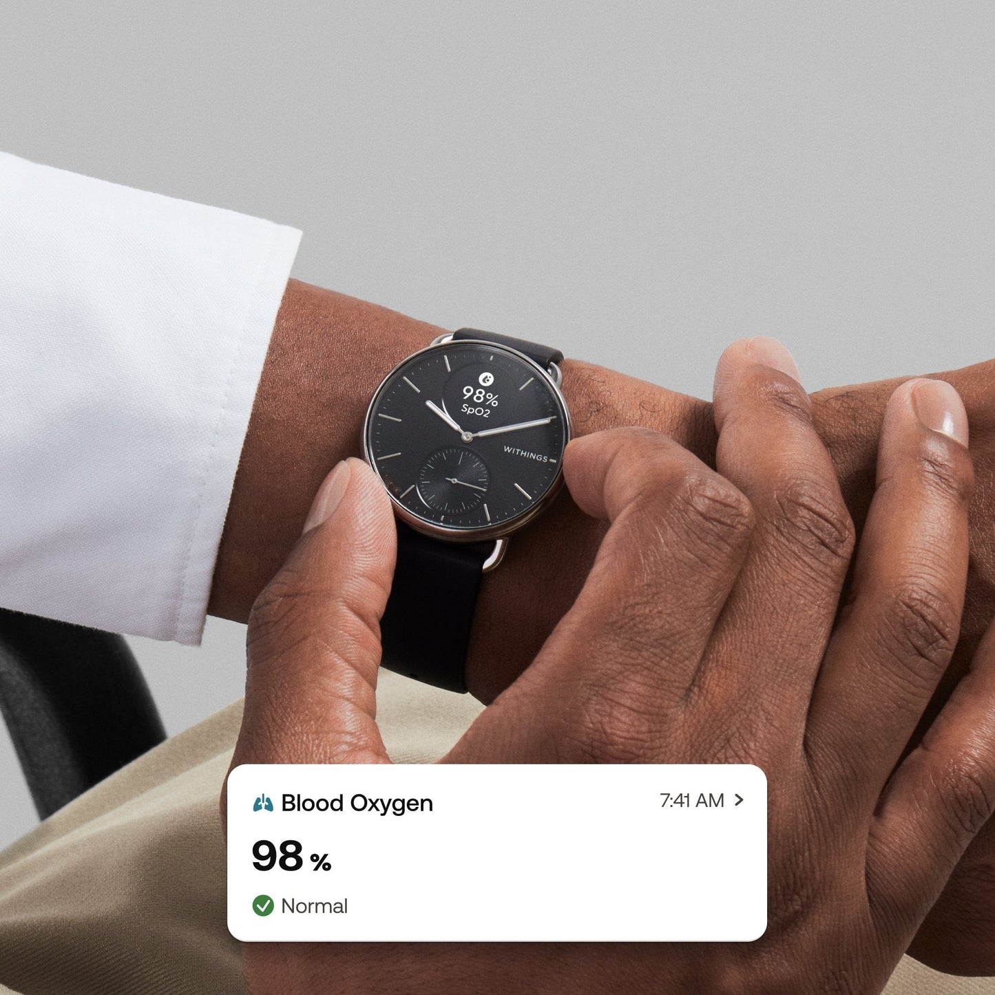 Withings ScanWatch 2 Smart Watch, 38mm, Black HWA10-MODEL 1-ALL-INT