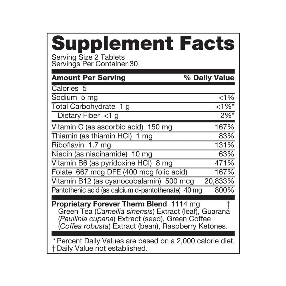 forever living therm Naturally powered metabolism kick-starter 60 tablets