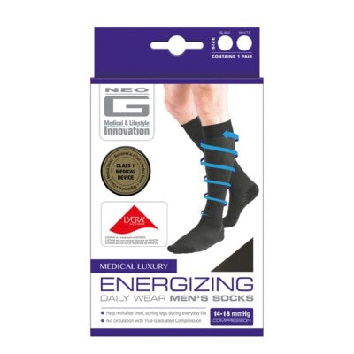 Neo G Men's Energizing Compression Socks – Black, X-Large