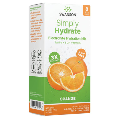 Simply Hydrate Electrolyte Hydration Mix - Orange