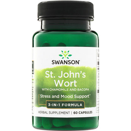 St. John's Wort with Chamomile and Bacopa - 3-in-1 Formula