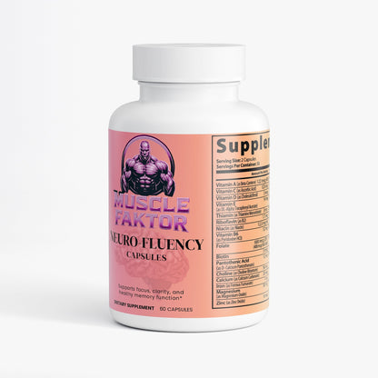 Muscle Faktor NEURO-FLUENCY Brain & Focus Support Capsules