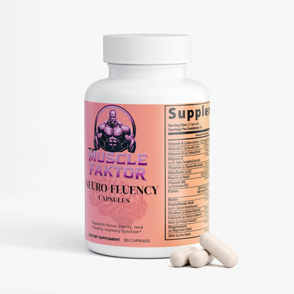 Muscle Faktor NEURO-FLUENCY Brain & Focus Support Capsules