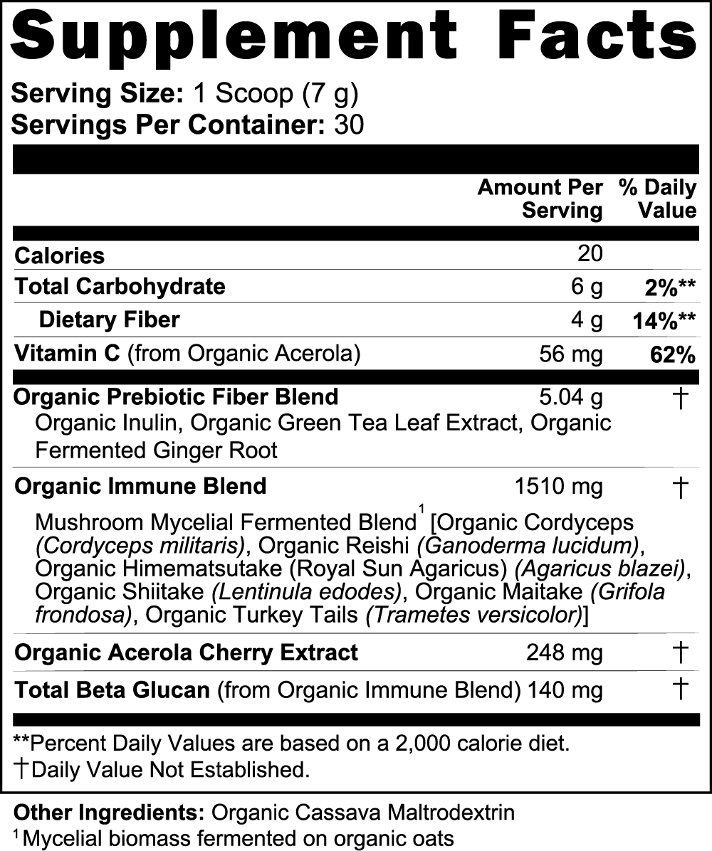 Fermented Mushroom Complex | Organic 7-Mushroom Immunity Blend