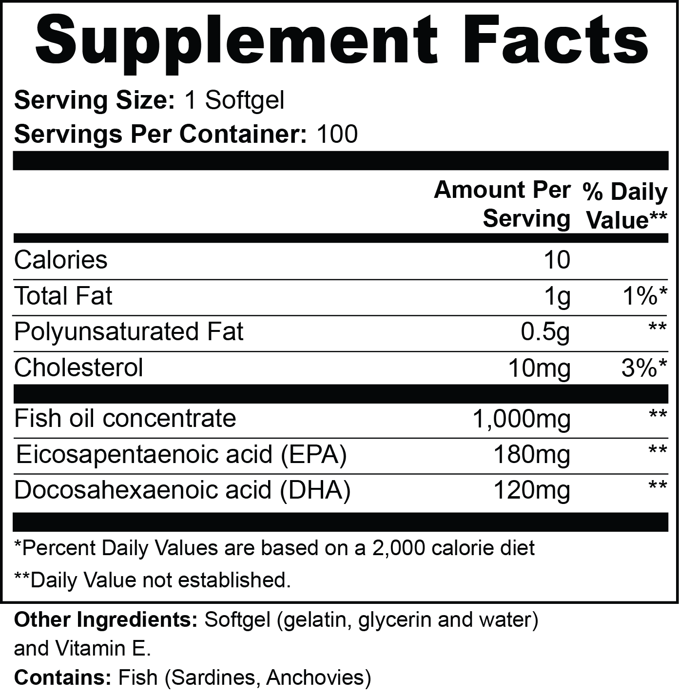 Beat Charge Omega-3 Fish Oils EPA 180mg + DHA 120mg