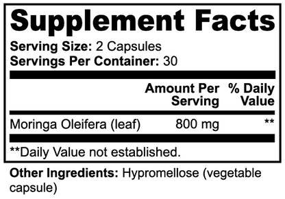 Moringa Leaf Capsules - Natural Extract