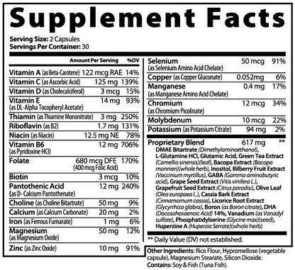 Muscle Faktor NEURO-FLUENCY Brain & Focus Support Capsules