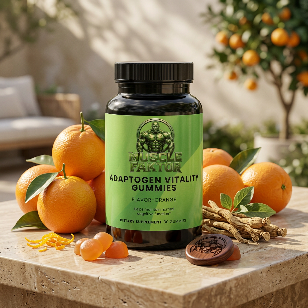 Adaptogen Vitality Gummies – Functional Mushroom Blend | Muscle Faktor