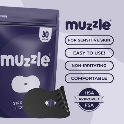 Muzzle® Mouth Tape for Adults (Medium Hold)
