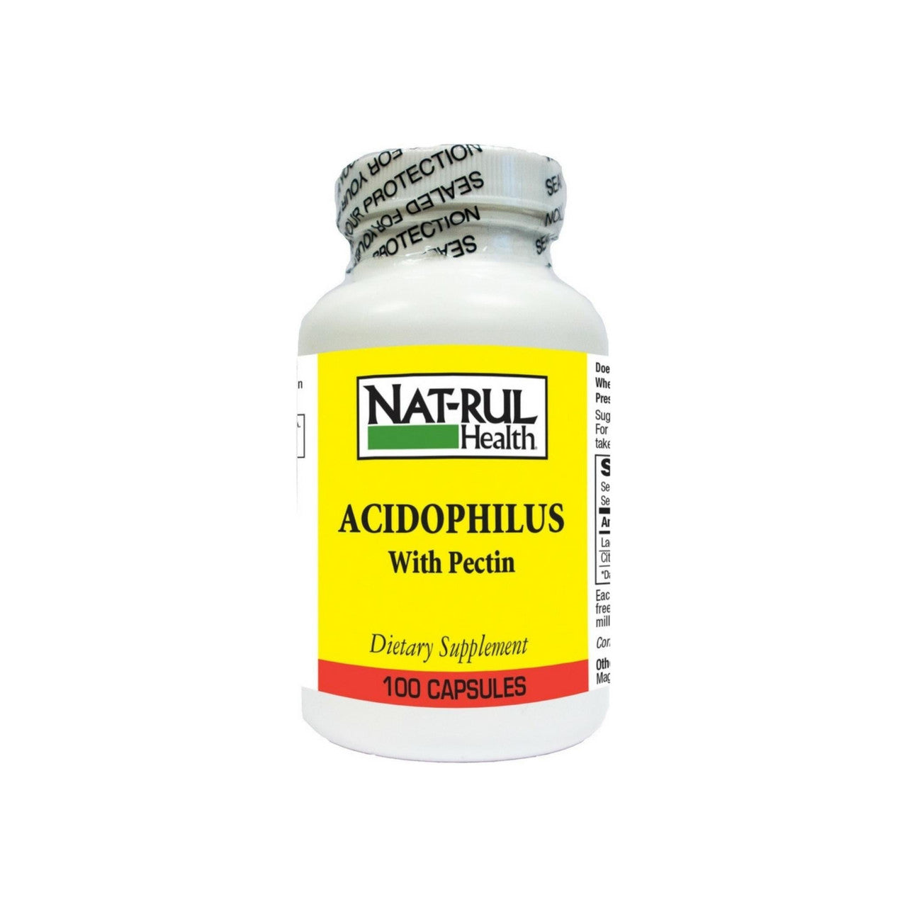 Nat-Rul Natural Acidophilus Con Pectina Cápsulas De