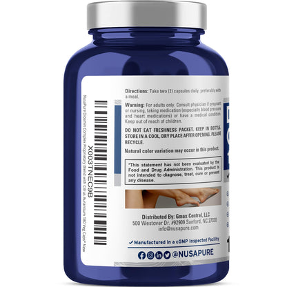 NusaPure Diosmin Complex 1,000mg per Serving 180 Veggie Caps (Non-GMO, Vegan) Citrus Aurantium