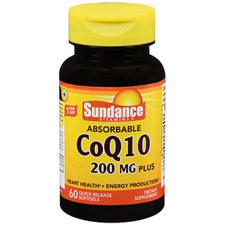 Sundance, Absorbable CoQ10 Plus Quick Release Softgels, 200 mg, 60 Tabs