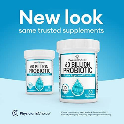 Organic Physician's Choice Probiotics 60 Billion CFU - 10