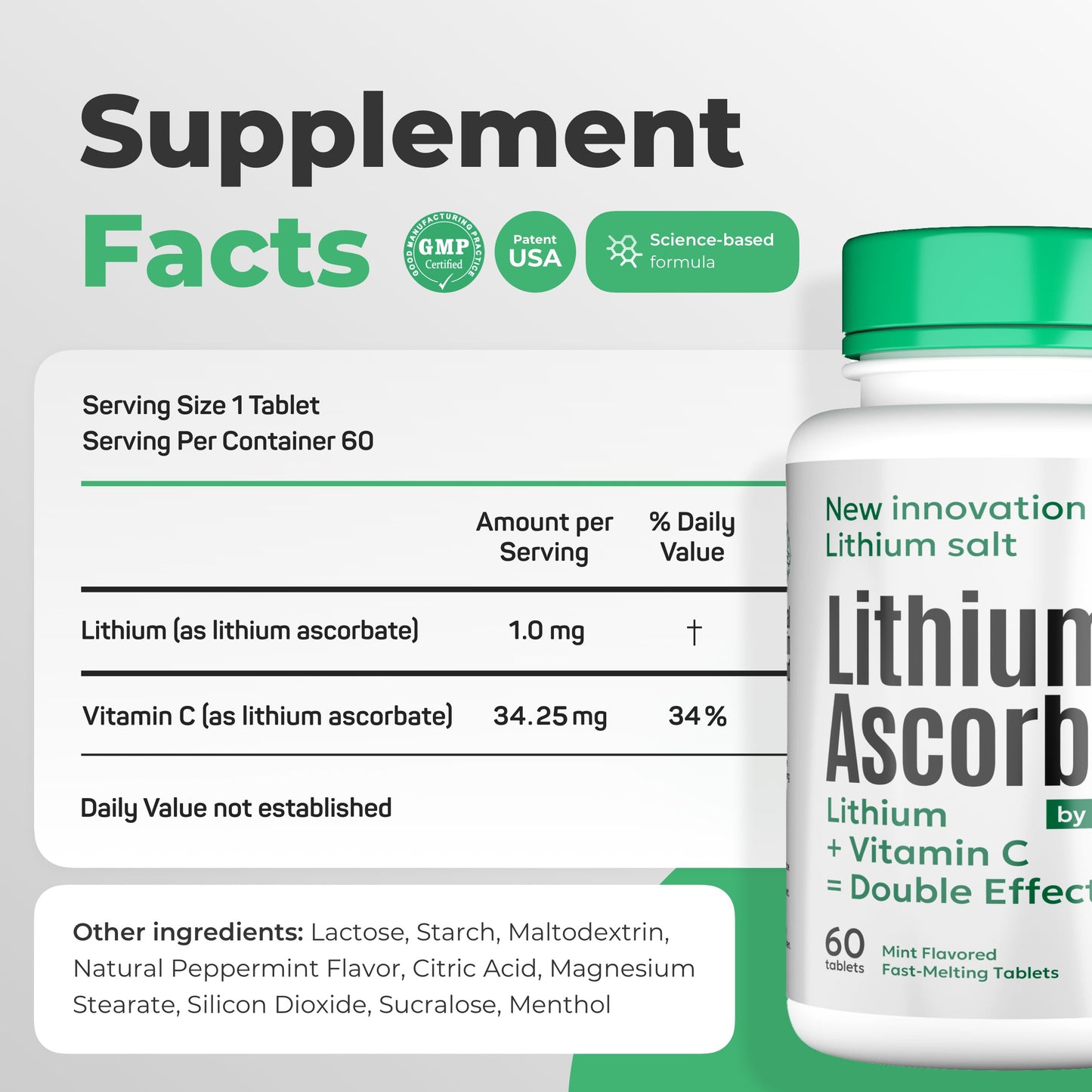Lithium Ascorbate 1 mg