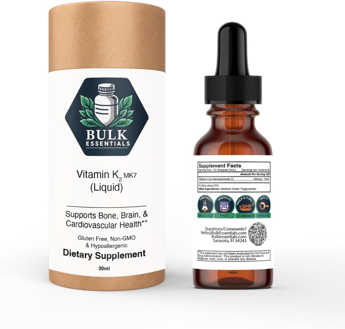 Vitamin K2 MK-7 Drops with MCT Oil