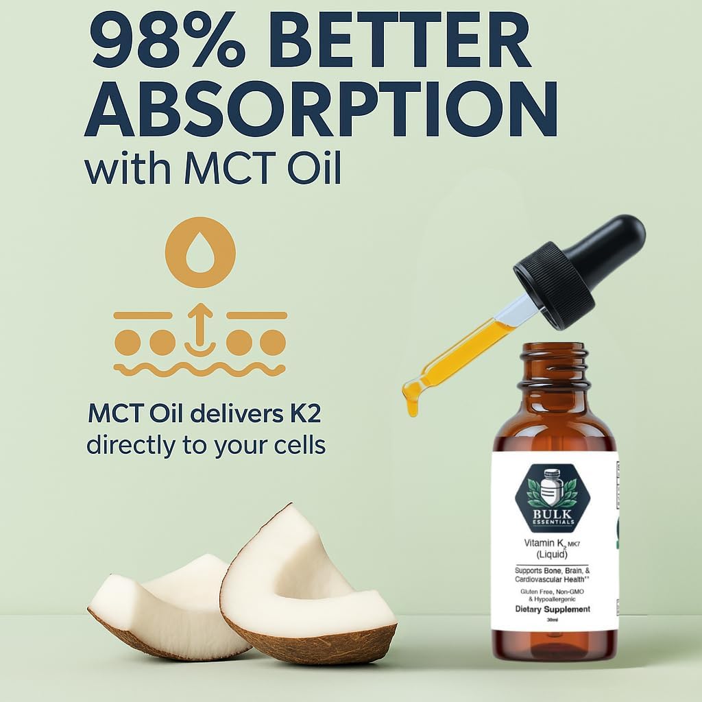 Vitamin K2 MK-7 Drops with MCT Oil
