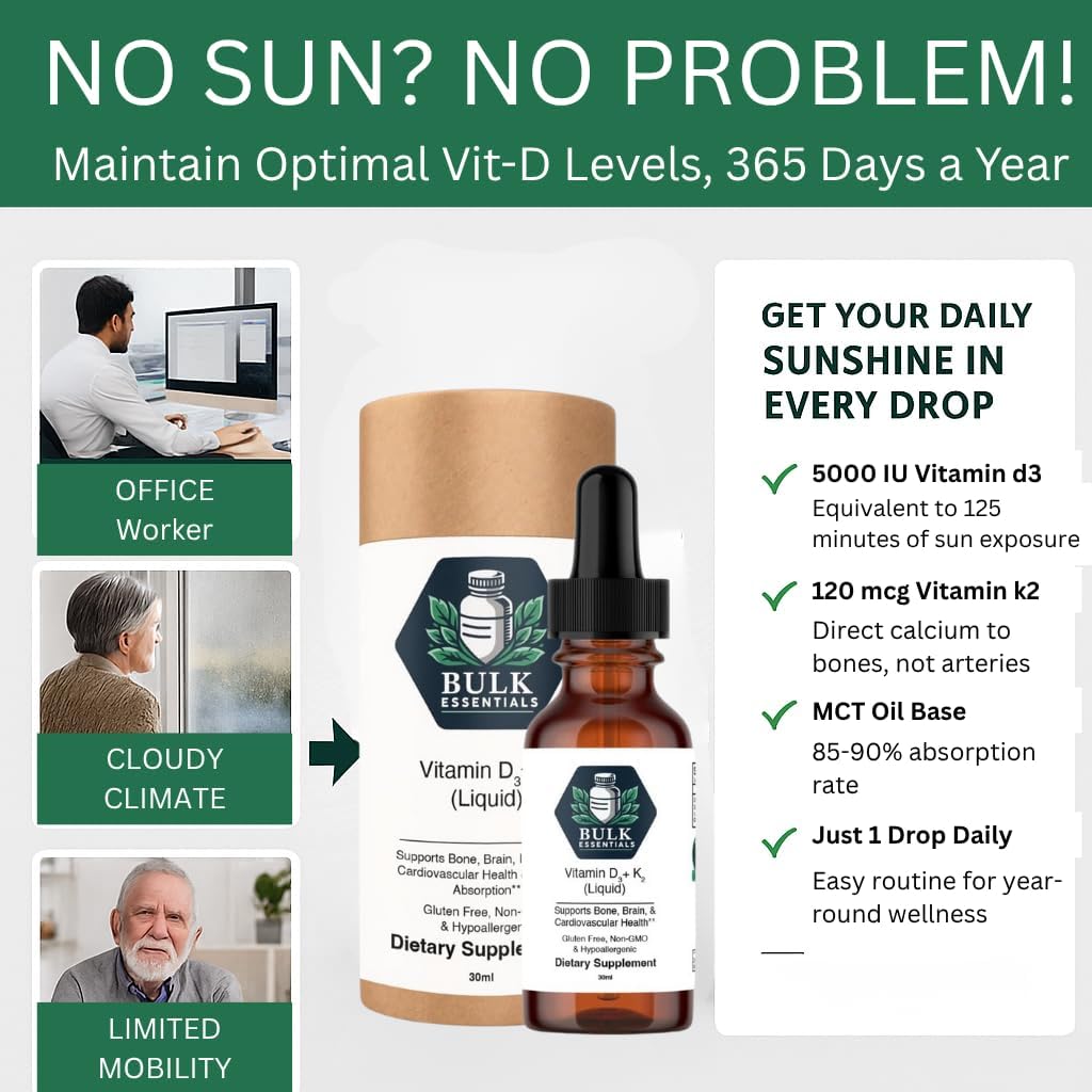 Vitamin D3+K2 Drops with MCT Oil