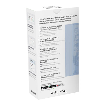 Withings Smart Blood Pressure Monitor WPM05-ALL-INTER