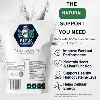 TMG (Trimethylglycine) as Betaine Anhydrous Supplements