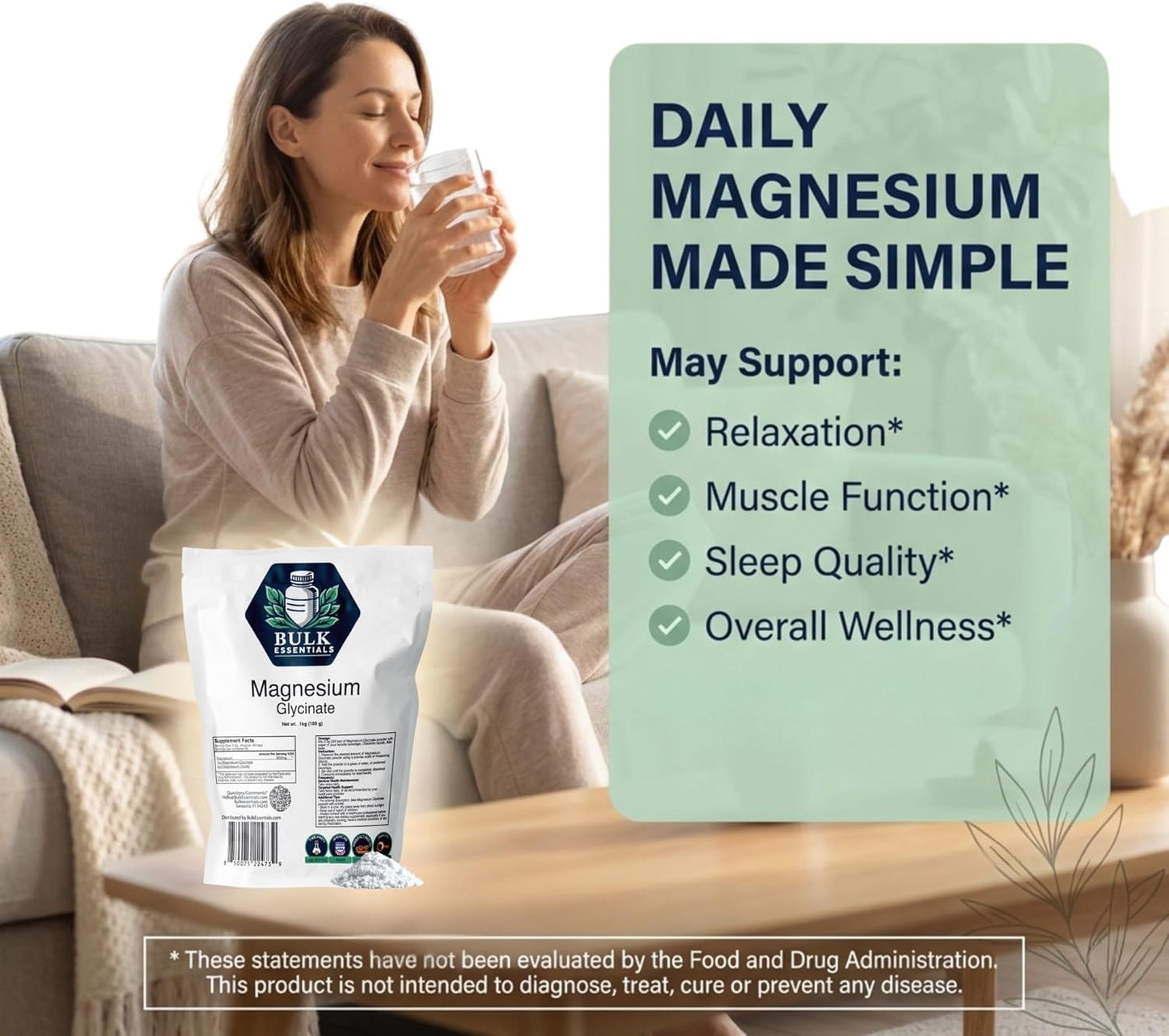 Magnesium Glycinate Powder Supplement