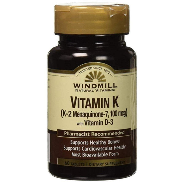 Windmill® Vitamin K2 with Vitamin D3 Tablet, 60 EA