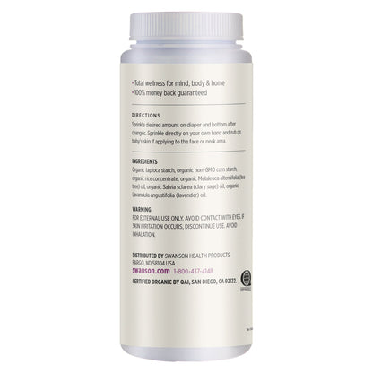 Certified Organic Baby Powder Talc Free - Lavender Scent