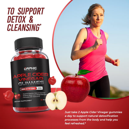 Orphic Nutrition Apple Cider Vinegar Gummies with the Mother – 1,000 mg, 120 Count
