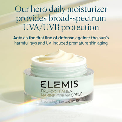 ELEMIS Pro-Collagen Marine Cream SPF 30, Lightweight Anti-Wrinkle Daily Facial Moisturizer