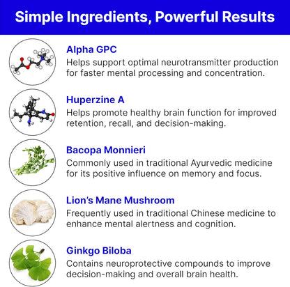 RediMind – Natural Brain Booster & Memory Support (Vegan, 30 Capsules)