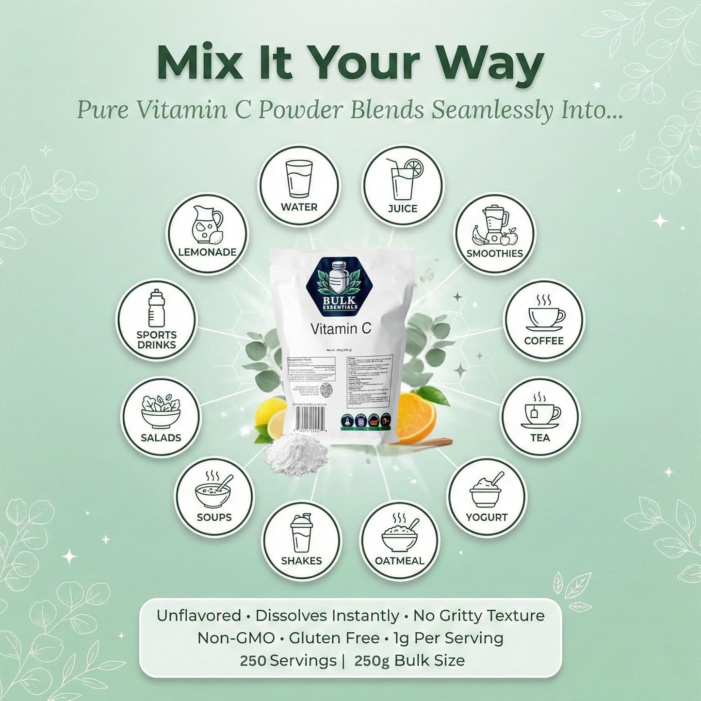 Pure Vitamin C Powder Supplement