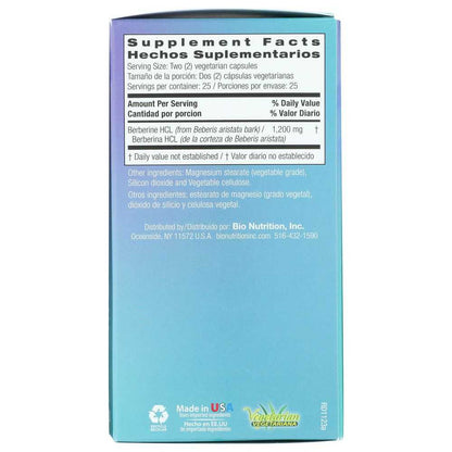 BIO NUTRITION: Advanced Berberine 1200, 50 vc