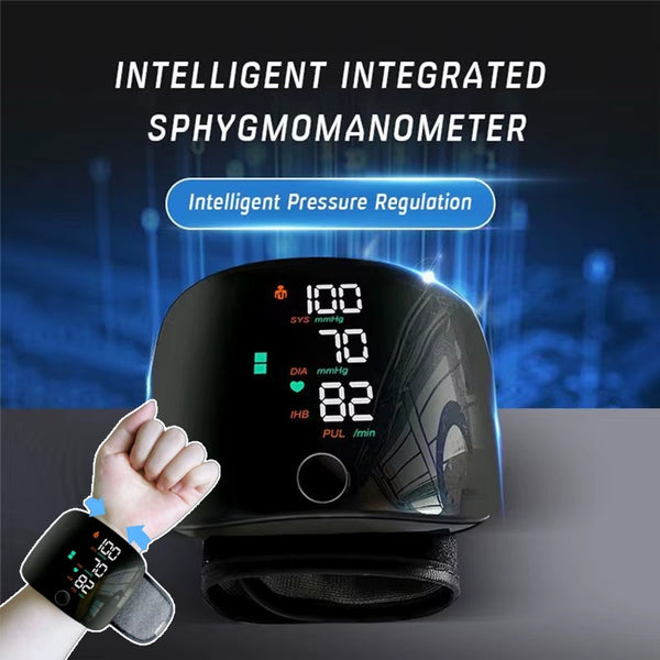 Wrist Sphygmomanometer Rechargeable Blood Pressure Meter Wrist Blood Pressure Eter Smart Touch Screen Blood Pressure Meter Household Electronics