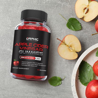 Orphic Nutrition Apple Cider Vinegar Gummies with the Mother – 1,000 mg, 120 Count