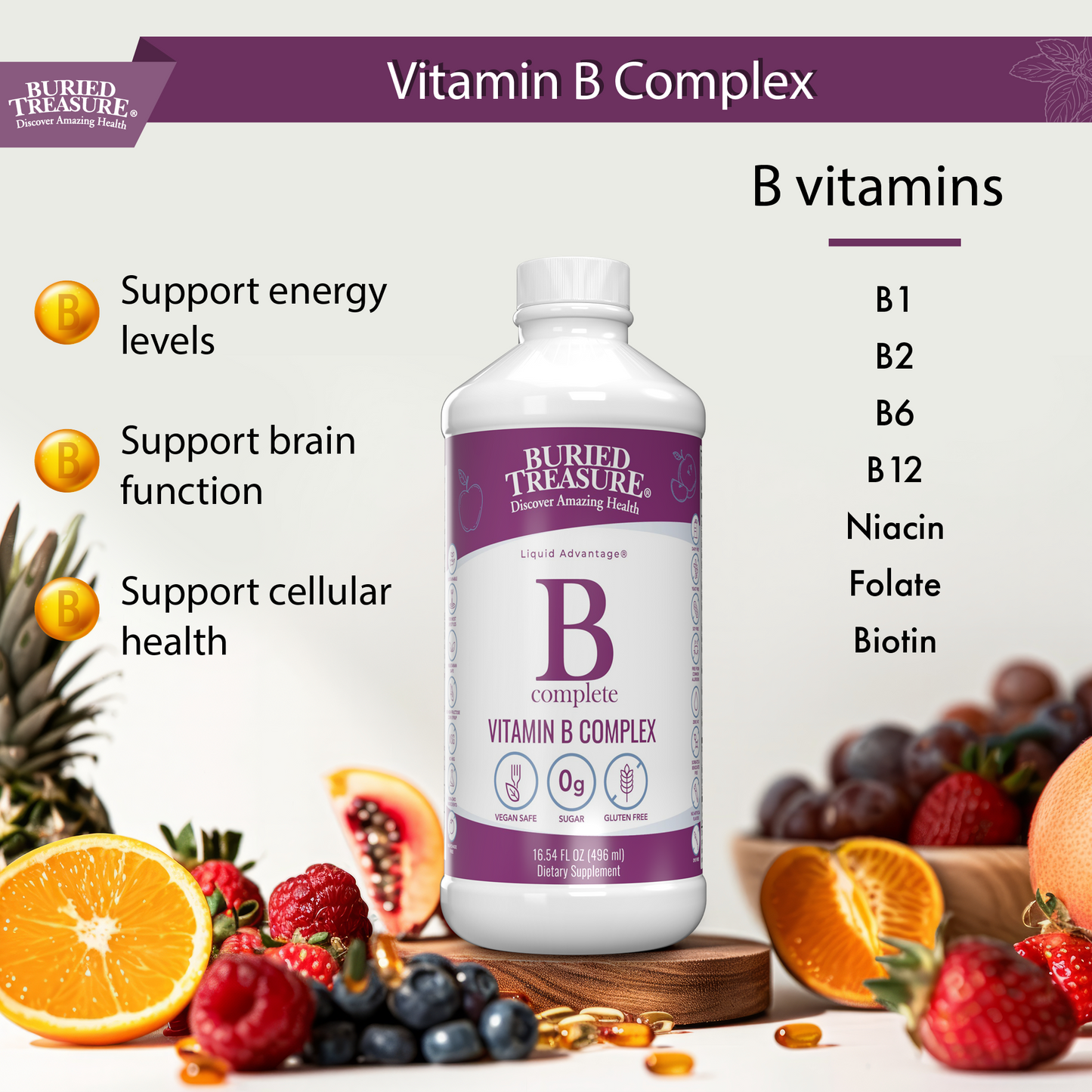 B Complex–Complete Daily B Vitamin Supplement, 16 fl oz