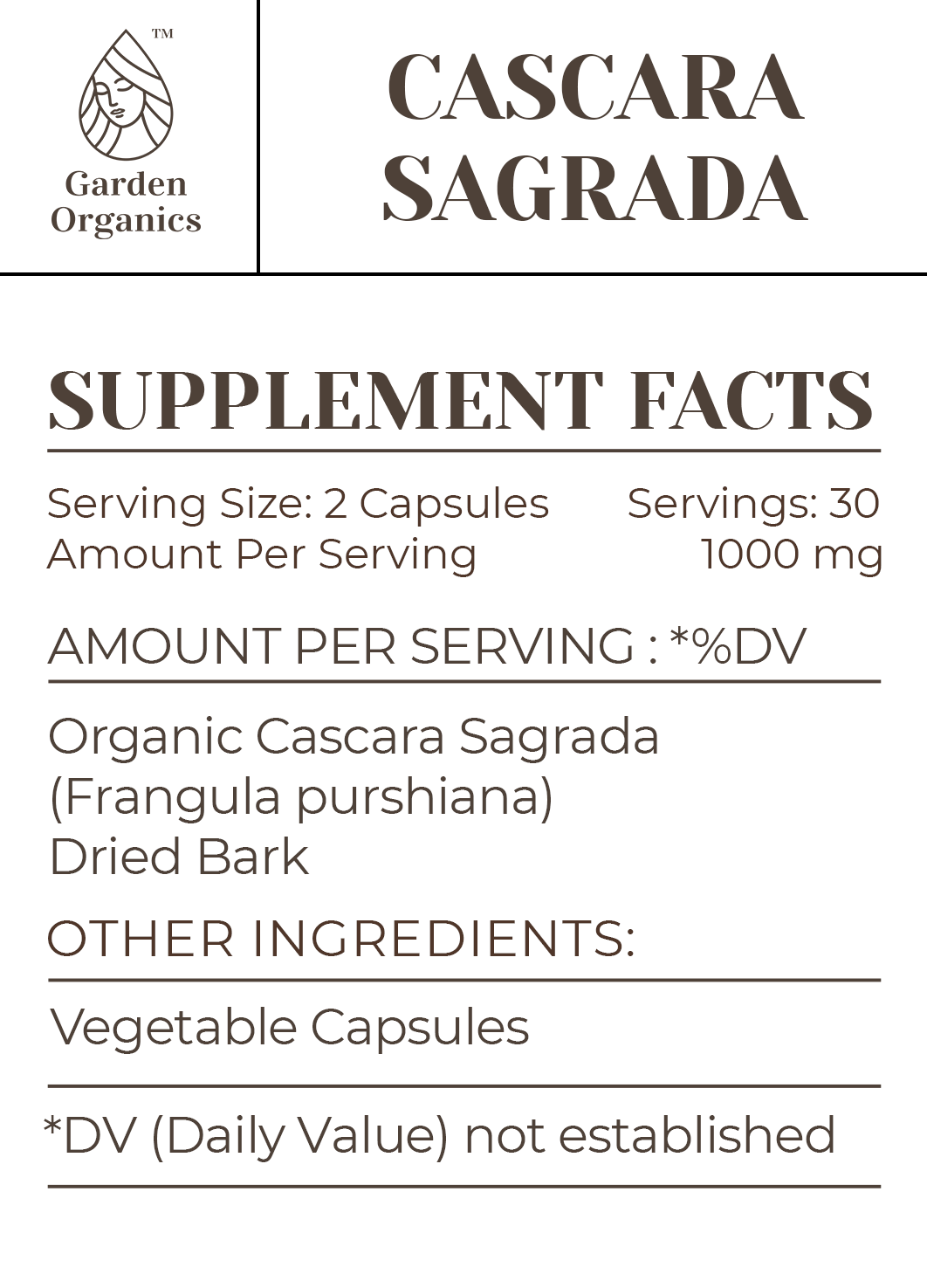 Cascara Sagrada Capsules