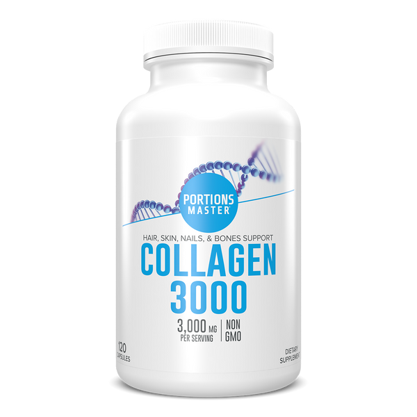 Portions Master Collagen 3000 Hair, Skin, Nails, & Bones Support (120 Count)