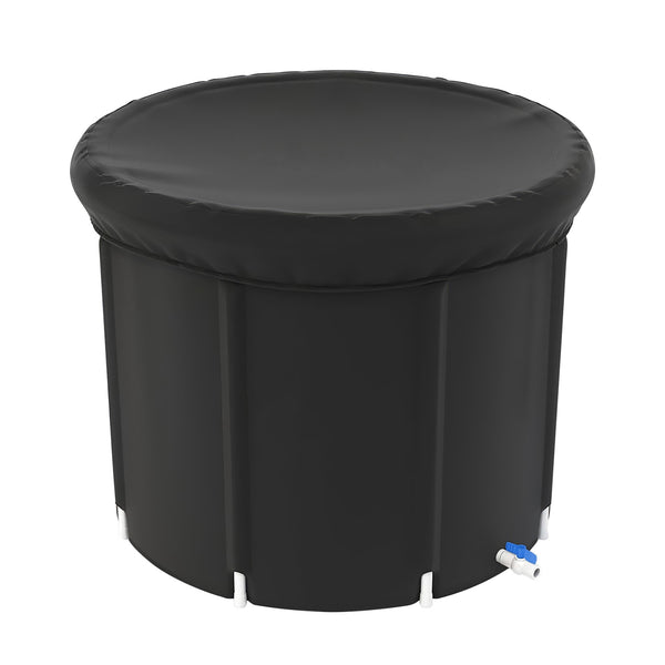 97Gal Large Size Ice BathTub with Cover for Adults Athletes Recovery Cold Water Therapy Outdoor Portable Cold Plunge Tub 660LBS Load Capacity 33.46x29