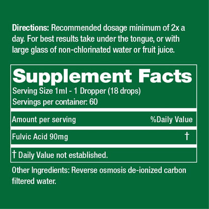 2oz Recharge 100% Fulvic Minerals Concentrate