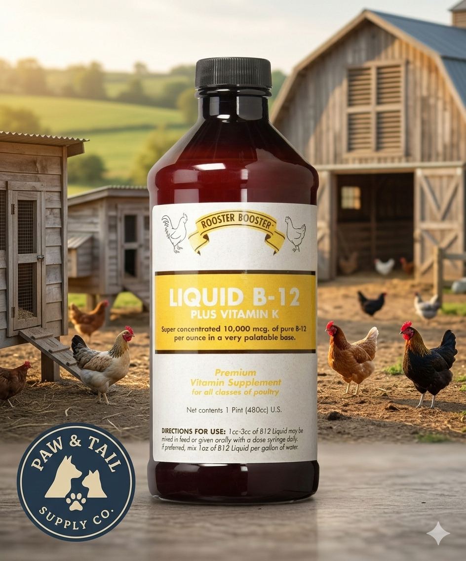 Rooster Booster Liquid B-12 Plus Vitamin K for All Poultry Supplement 16 oz.