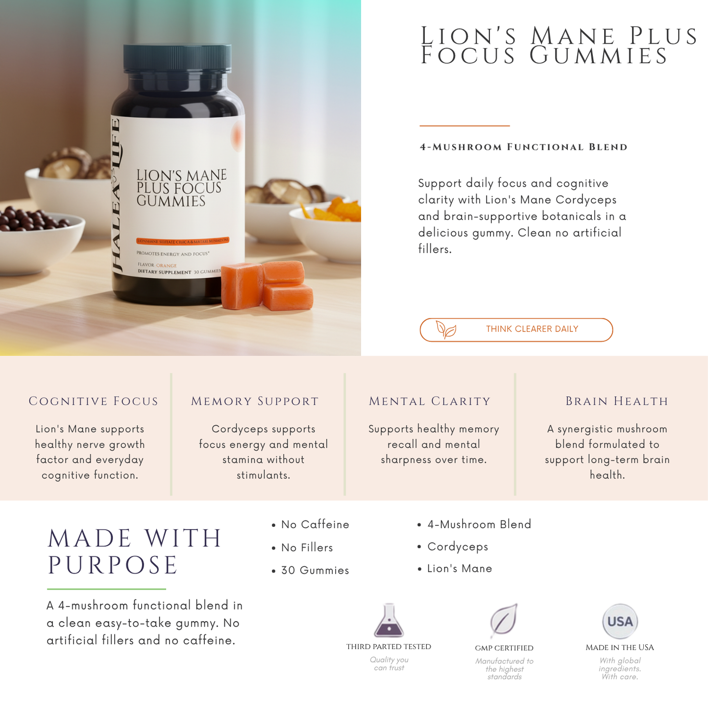 Lion's Mane Plus Focus Gummies