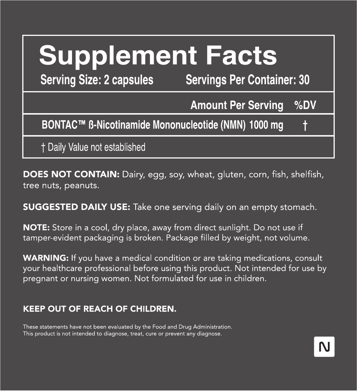 NMN Supplement 1000 mg | 99.9% Pure BONTAC® β-NMN | Made in Japan