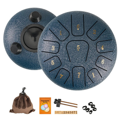 6-Inch (15.2 cm) 11-Note Steel Tongue Drum - Portable Handpan for Meditation, Yoga & Sound Healing